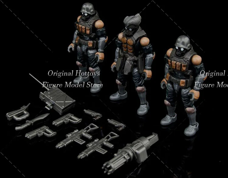ACID RAIN アクションフィギュアキットセット Acid Rain War 1/28 Soldier BW3 02 Hell Troops 3-person Group