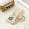 Mini Travel Grid Bag Portable Mesh Fabric Dacron Cosmetic Bag Toiletry Bag 5