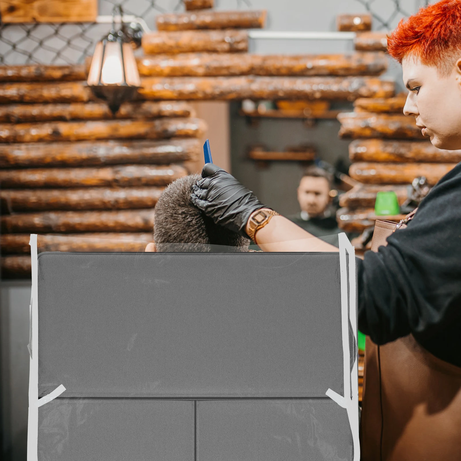 4Pcs Clear Salon Chair Cover Plastic Barber Beauty Salon Chair Protective Cover for Most Spa Hair Salon Office Chair Back Cover