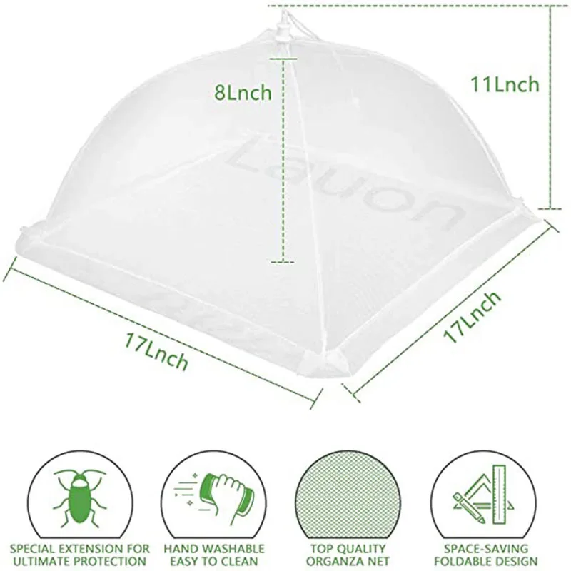 Food Cover Foldable Mesh Fly Anti Mosquito Pop-Up Umbrella Meal Vegetable Fruit Breathable Kitchen Accessories