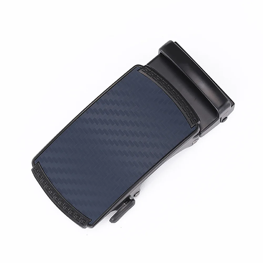 Herren-Gürtel mit automatischer Schnalle, hochwertiger Herrengürtel, Business-Luxus-Designer-Taillengürtel für Jeans, 3,5 cm, Schwarz, Blau – Detail 14