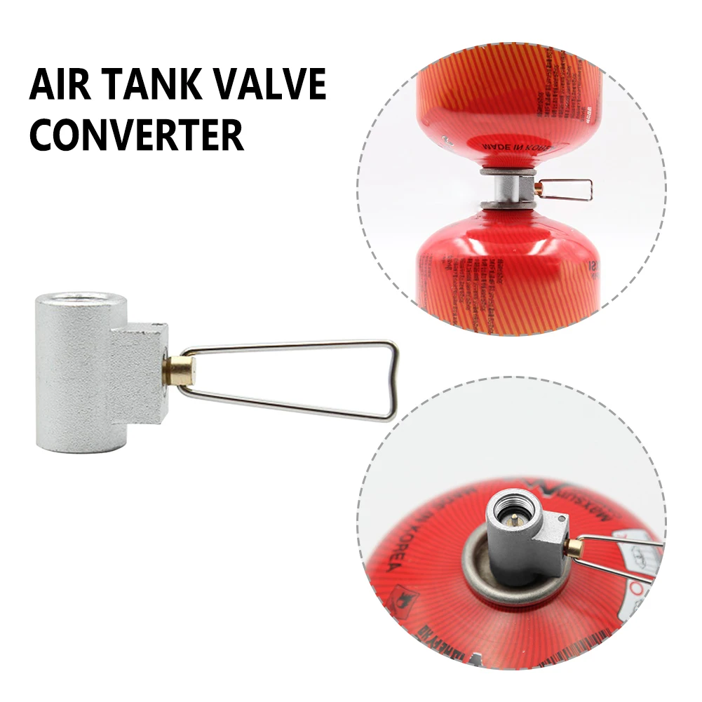 Outdoor Camping Gas Tank Refill Valve Adapter Picnic Air Canister