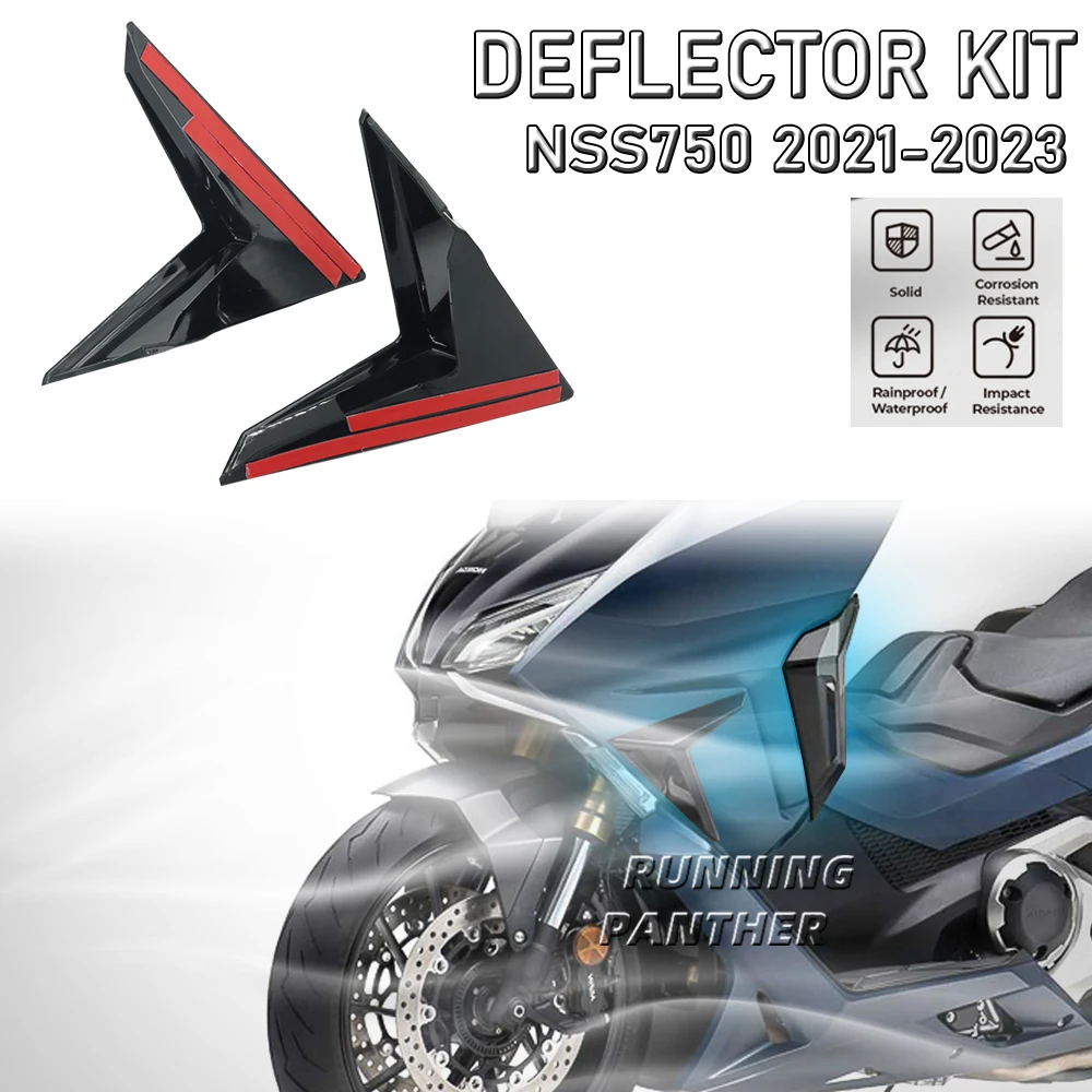 Nuovo Kit Deflettore Aria Moto Nss750 Nero Adatto Per Honda Nss 750 2021 2022 Spoiler Add-On Spoiler Side