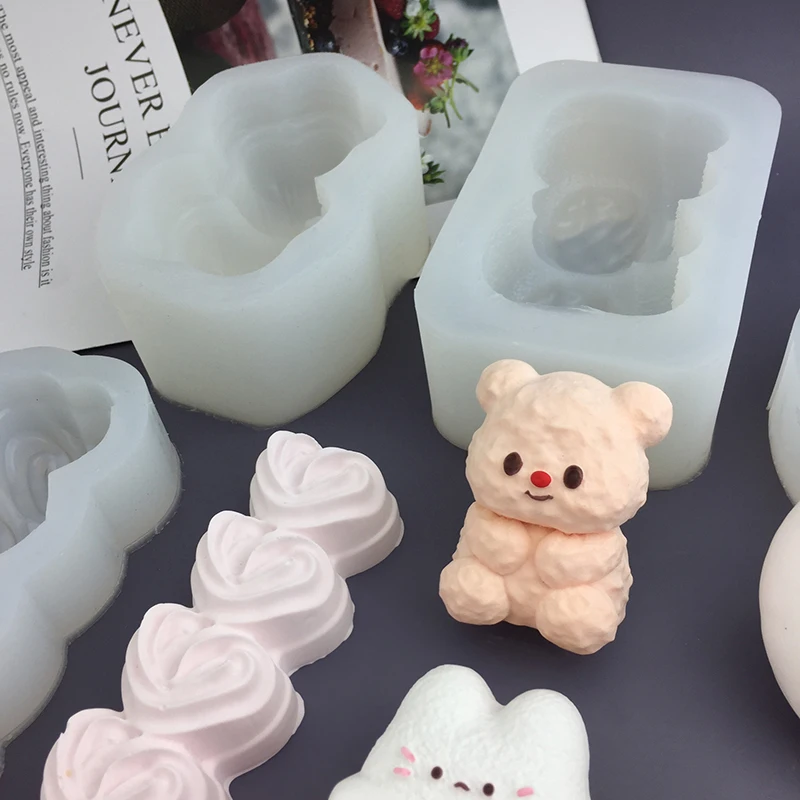 Cartoon Rubber Toy Pinch Silicone Mold DIY Handmade Glue Mold Toy Children's Play House Toys