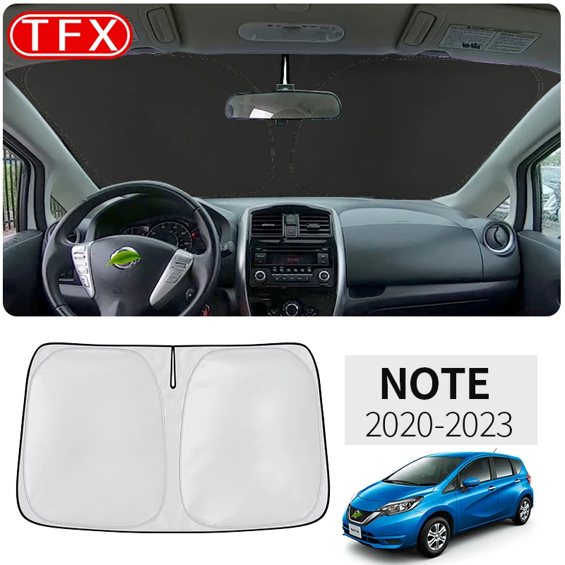 

For Nissan NOTE 2020-2023 Car Styling Nano-Insulat Windshield Sunshade Front Window Sun Shade Visor Auto Interior Accessories