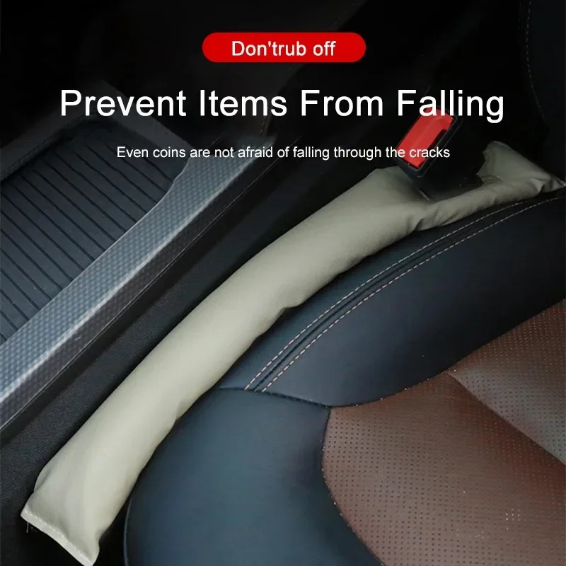 Car Seat Gap Filler 2pcs Car Seat Gap Filler Soft Leather Leak-proof Pad Stopper General Motors Accessories Interior Car Storage Bag