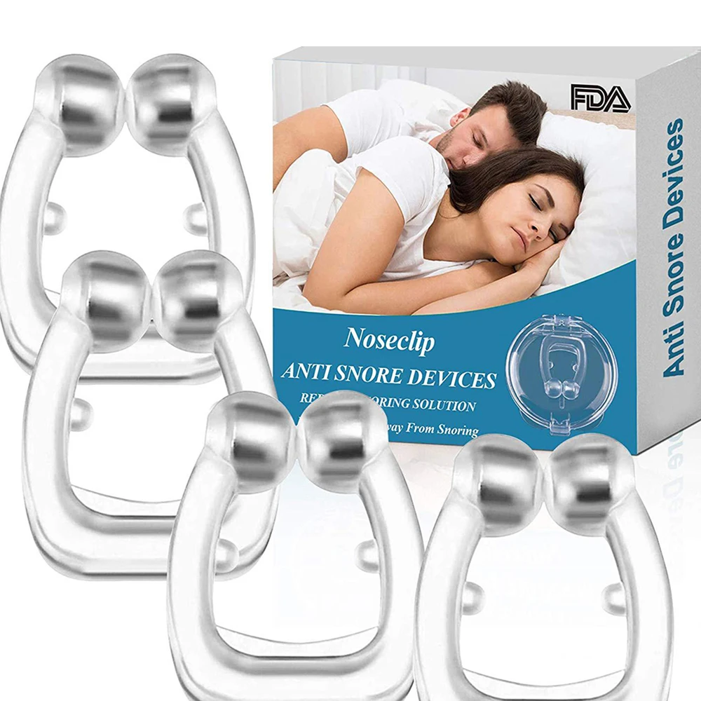 4PCS Anti Snoring Nasal Dilator Nose Clip Anti Snore Stopping Snoring Silent Sleep Aid Device for Men Antisnoring Anti Ronco
