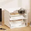 Acrylic Desk Organizers and Accessories, Storage Box for Pens, Files, Office, Makeup, Books, Profiles, 1 Pack 5