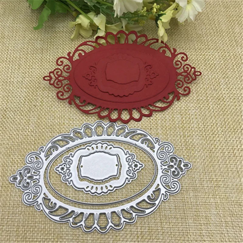 레이스 꽃 프레임 DIY Scrapbooking 앨범에 대 한 금속 절단 다이 엠보싱 종이 카드 장식 공예