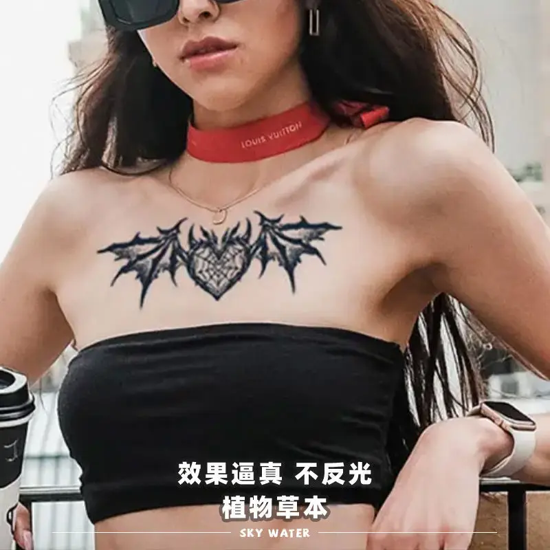 Demon Wings Herbal Juice Tattoo Sticker Fake Tattoos Sweet Cool