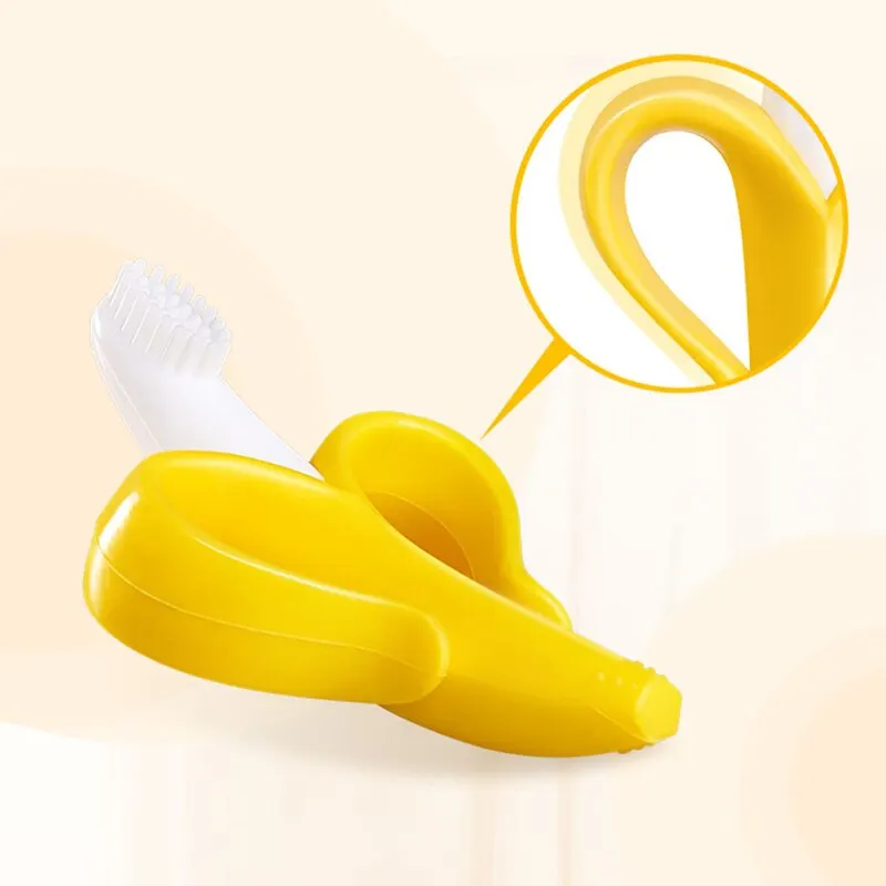 Banana Silicone Teether Brush 3