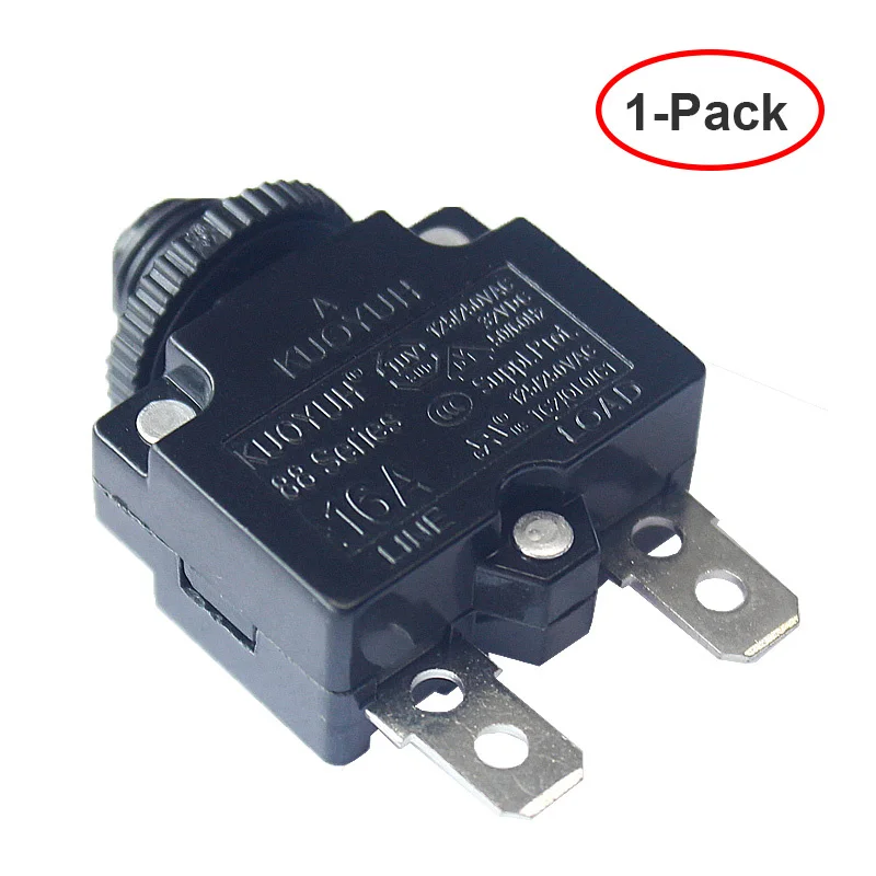 Reset Fuse Circuit Breaker 3A 4A 5A 6A 7A 8A 10A 15A 20A Thermal Switch Overload Protector Push Button Black |