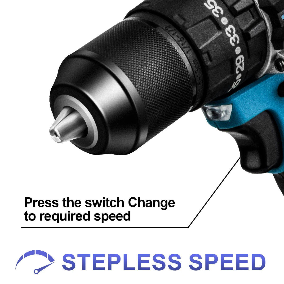 Gisam 65N.m 13MM 35+3 Torque Brushless Electric Impact Drill Cordless Electric Screwdriver DIY Power Tool For Makita 18V Battery 5