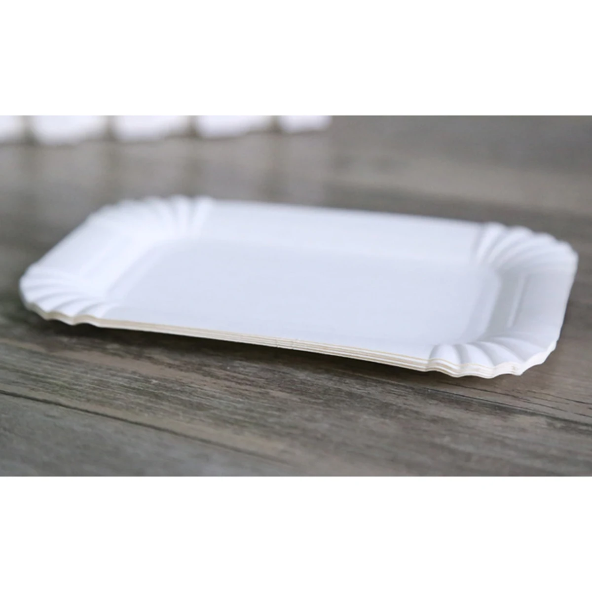 100pcs/LOT Disposable Tableware Cake Paper Plate Birthday Paper Plates Cutlery Tray DIY Craft Trays White Foam