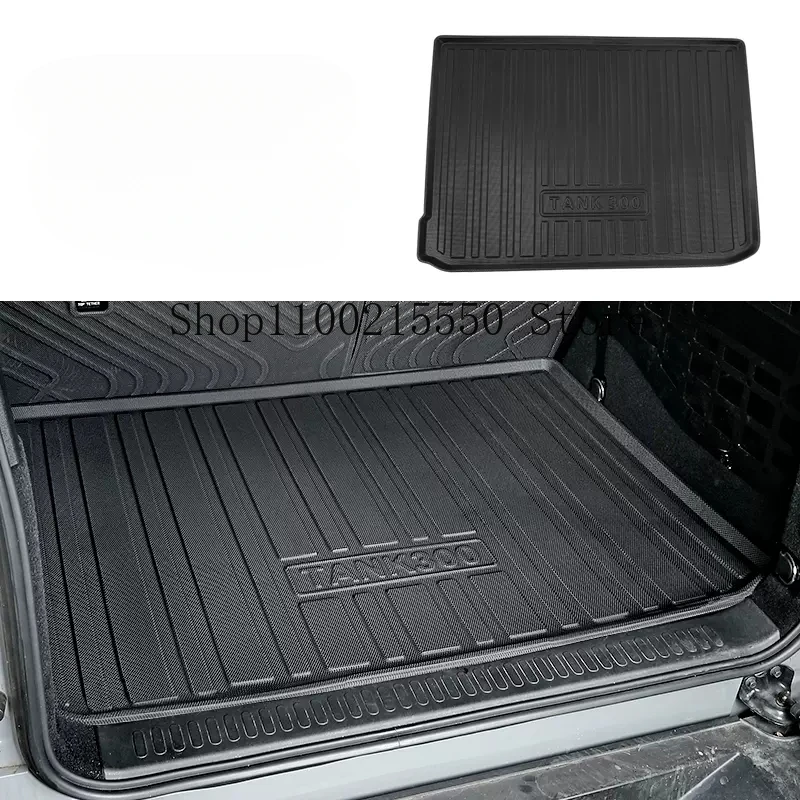 

For Great Wall TANK 300 2021-2023 Car Rear Trunk Liner Cargo Boot TPO Trunk Mat Floor Tray Mud Kick Carpet Auto Accessories