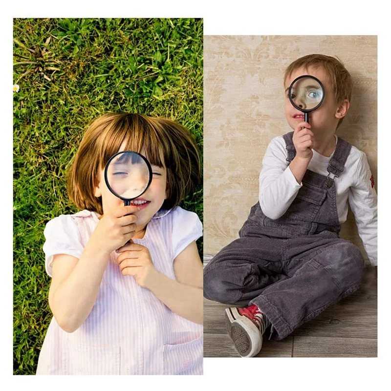 Magnifying Glass 8 Pcs Kids Plastic Handheld Mini Portable Magnifier Toys For Explorer