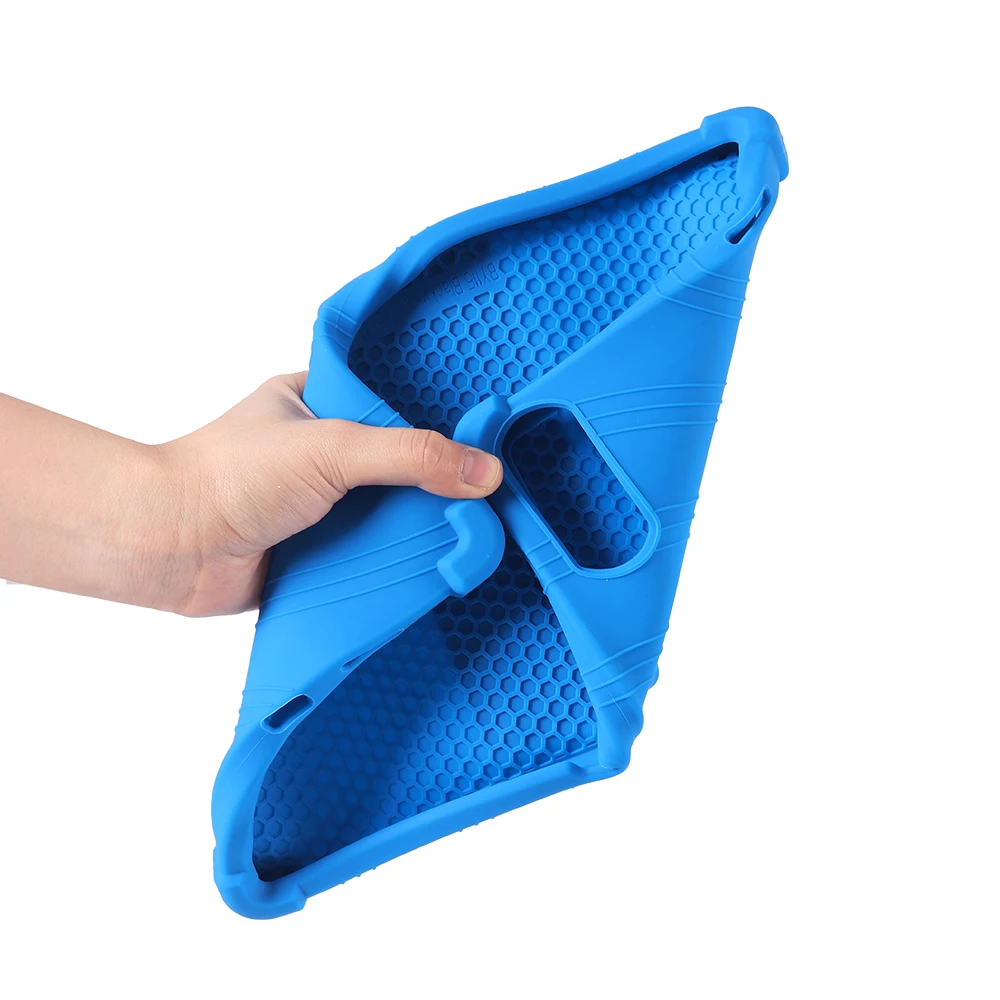 Durable Shockproof Silicone Tablet Cover with Adjustable Stand and Kids Safe Design