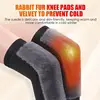 Winter Plush Knee Pad Thermal Knee Braces for Seniors Women Men Elastic Knee Pads Leg Sleeves for Skiing Cycling Camping Running 1