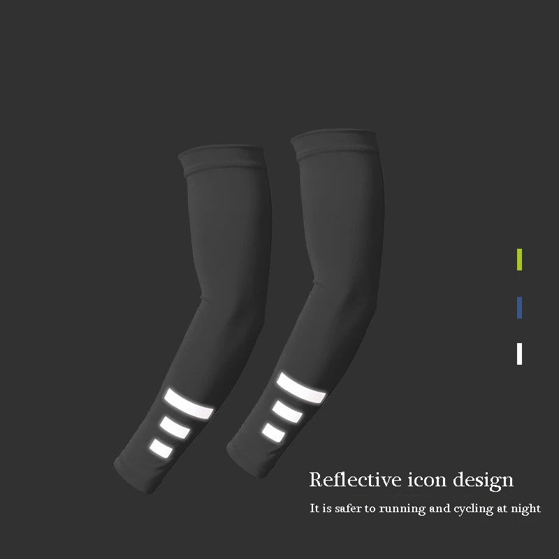 2PCS Summer Sun UV Protection Women Arm Sleeves Reflective Night Cycling Running Arm Warmers Cover Men Sports Armguards Cuff cooling arm sleeves sun protection arm sleeves reflective arm bands arm sleeves
