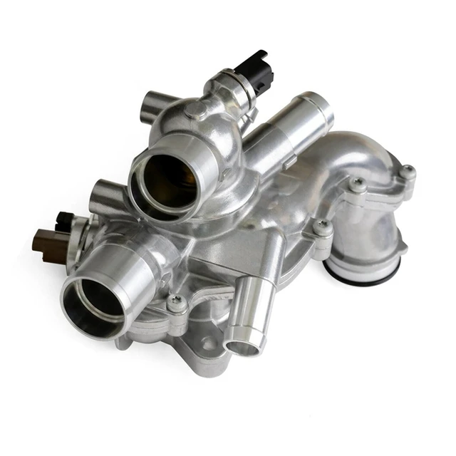 アップグレードされたアルミニウムエンジンクーラントサーモスタットハウジングアセンブリ&amp;クーラントクロスオーバーウォーターアウ 車用サーモスタットハウジング CHEVROLET SONIC CRUZE TRAX 1.6L 1.8L ウォーターアウトレット 25