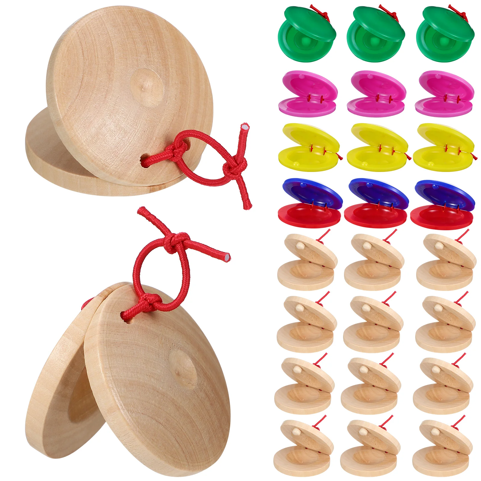 

24Pcs Kids Castanets Music Rhythm Percussion Instrument Toy Educational Toys
