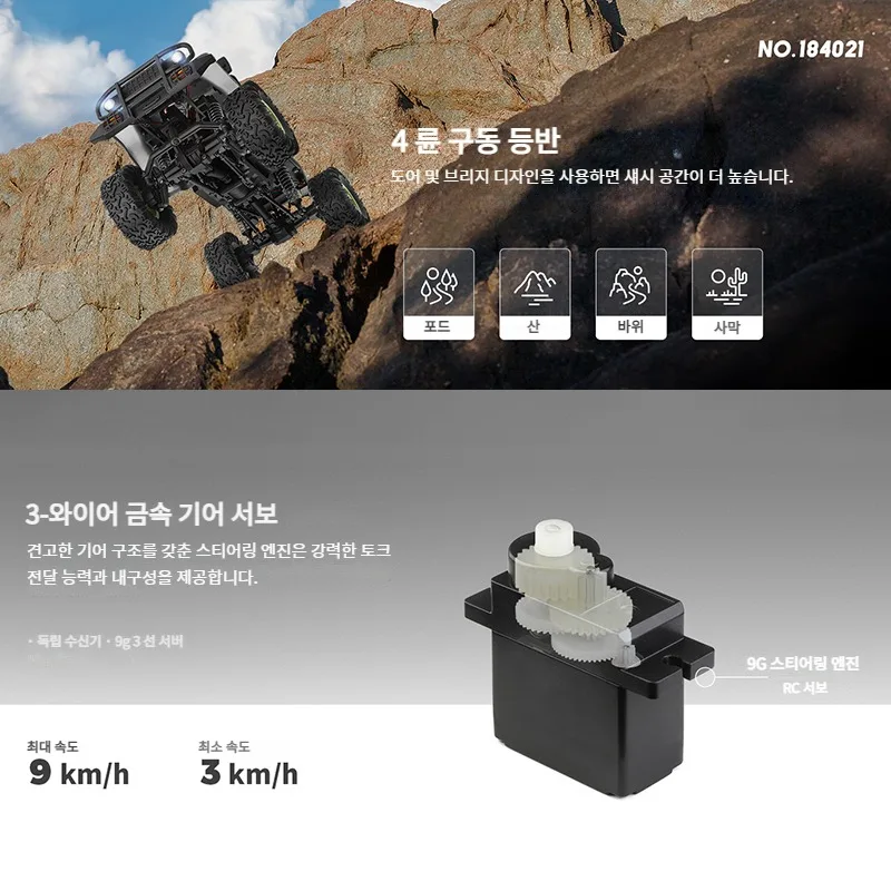 Wltoys 184021   1:18 미니 RC 자동차 2.4G LED 조명 4WD 오프로드 전기 크롤러 차량 원격 제어 트럭 장난감 어린이를위한