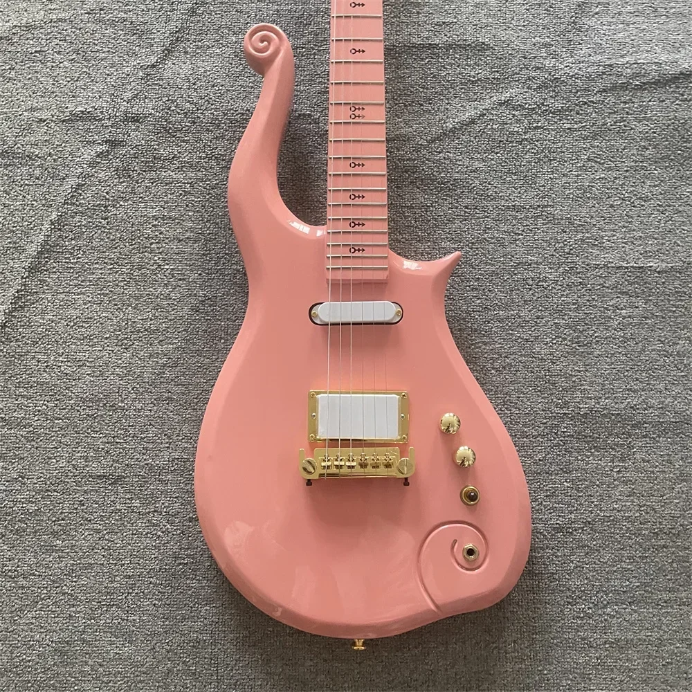 6 Strings Prince Cloud Electric Guitar Pink Arrow Inlay Gold Hardware 6 Strings Prince Cloud Electric Guitar Pink Arrow Inlay Gold Hardware