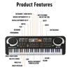 Kids Electronic Piano Keyboard Portable 61 Keys Organ with Microphone Education Toys Musical Instrument Gift for Child Beginner 2