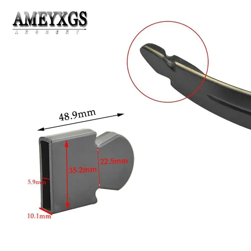 2 Punte In Nylon Per Protezione Arti Dell'Arco – 30x6mm Per Arco Ricurvo, Lungo E Tiro Con L'Arco
