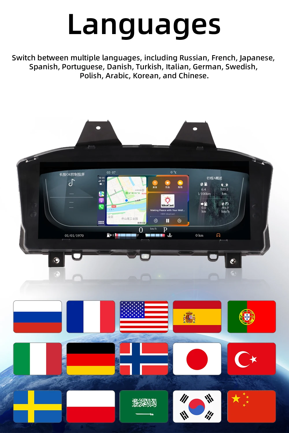 Digital Cluster Dashboard For Range Rover Sport (2014-2017) Executive (2013-2016