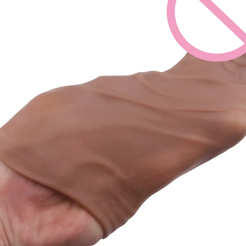 Silicone penis ring penis ring silicone penis rings Silicone Cock Ring Soft Realistic Penis Sleeve Extender Condom Penis Ring Delayed Ejaculation Dick Cover Case Cock Header