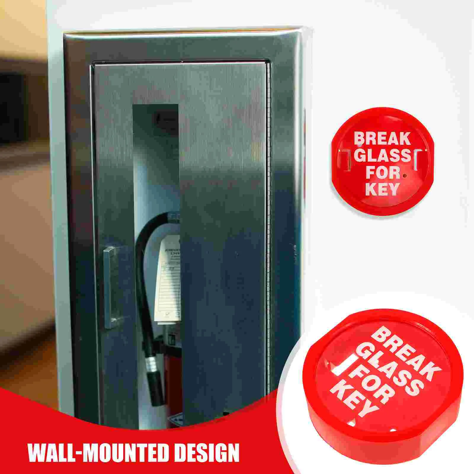 Wall Mounted Fire Key Box Interlocking Door Keys Storage Glass Break Exit Key Holder Security Alarm Box