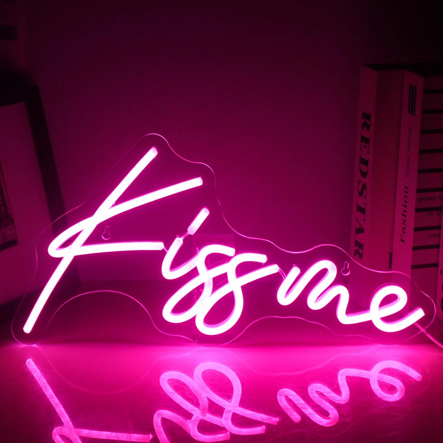 Kiss Me Neon Signs Party Bar Studio Atmosphere Light Glowing Signs LED Neon Light Wedding Decorations Wall Decor Lamp