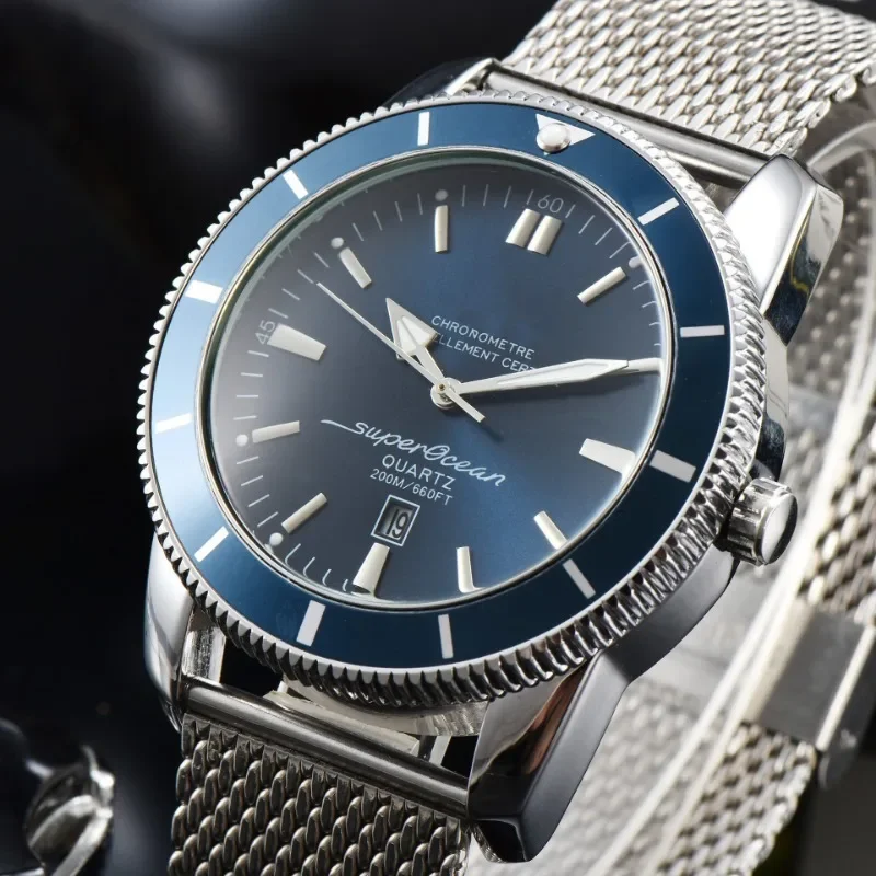 

New Original Brand Watches For Mens Luxury Full Stainless Steel Automatic Date Wristwatch High Qulaity Business Quartz AAA Clock
