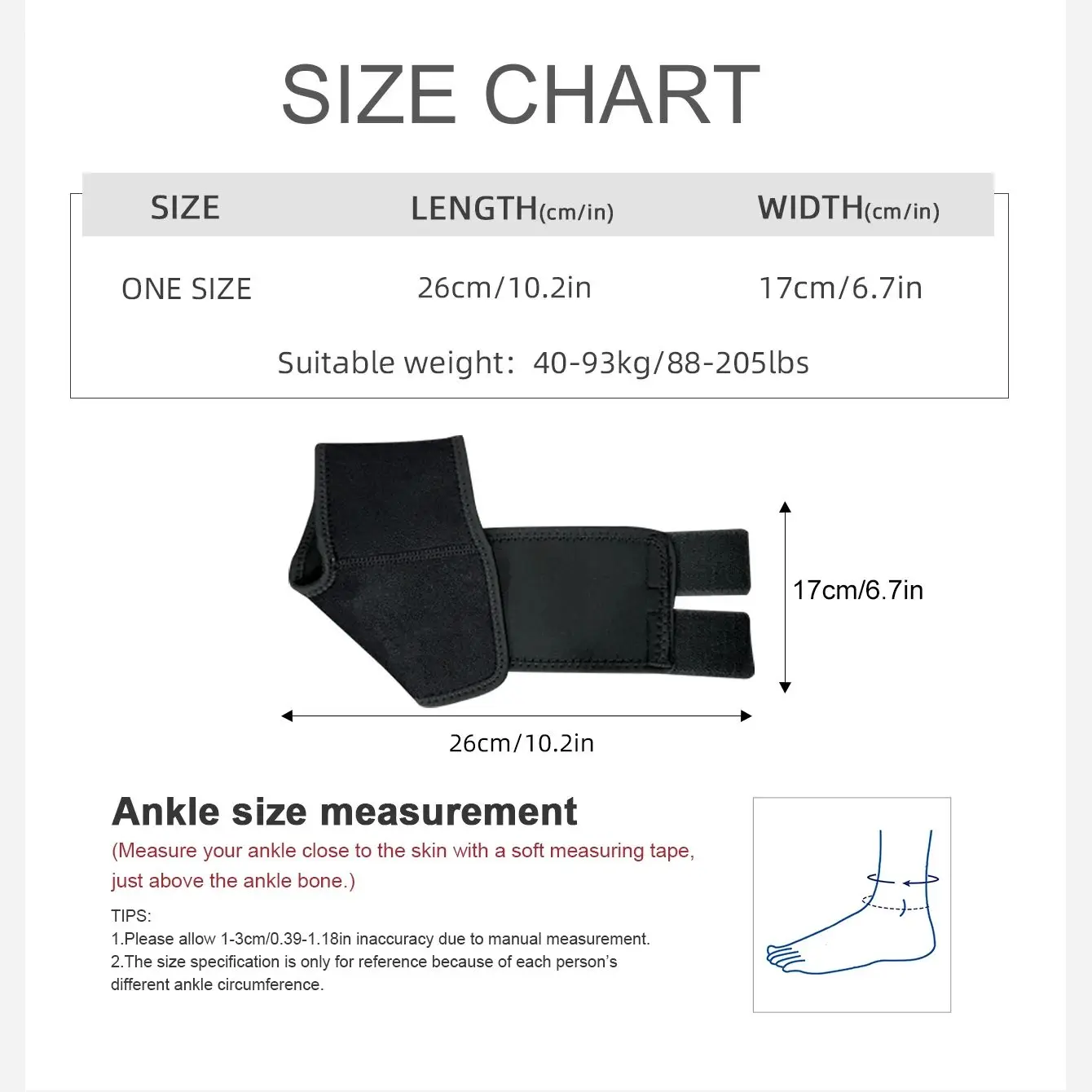 Ankle Support Ankle Straps Fitness Ankle Straps Ankle Support Brace 1 Piece Adjustable Neoprene Ankle Support