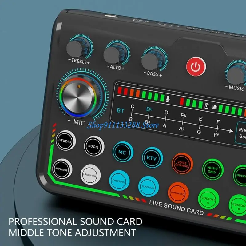 G88D P99 라이브 방송 사운드 카드 청각 인터페이스 동적 마이크 지원 홈 스튜디오 및 라이브 스트리밍을 위한 선명한 사운드