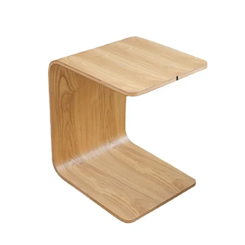 Versatile C-Type Wooden Tea Table Portable Tatami-style Side Stand Nordic Elegance for Living Rooms Multi-functional Furniture