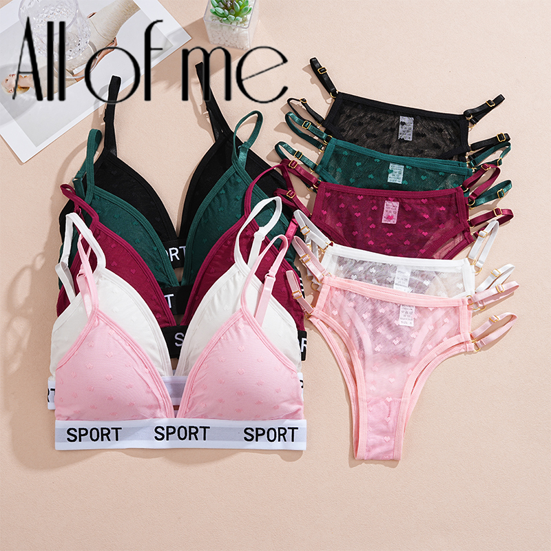 2Pcs/Set New Sexy Lace Lingerie Set Women's Underwear Transparent Bra Party Sets Lace Lingerie Bra Set Underwear Set S-L Size