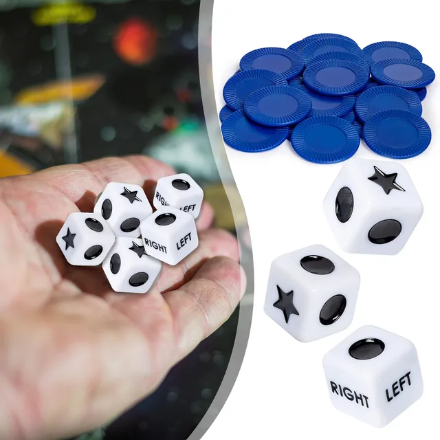 Left Right Center Dice Game Interesting Right Left Center Game Dice With 3 Dices And 24 Chips For Club Drinking Games Gatherings 5