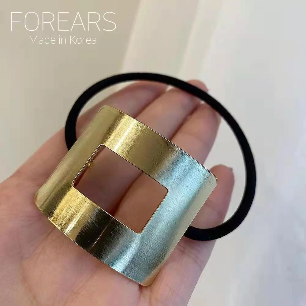 1PC Mode Metall Elastische Haarband Korea Haar Zubehör Für Mädchen Frauen Handgemachte Haar Krawatte Kopf Band Haarband ornamente – Detail 6