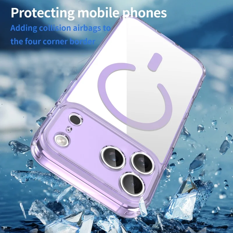 Magnetic Shockproof Transparent Hard Cover with Magsafe Wireless Charging Compatibility
