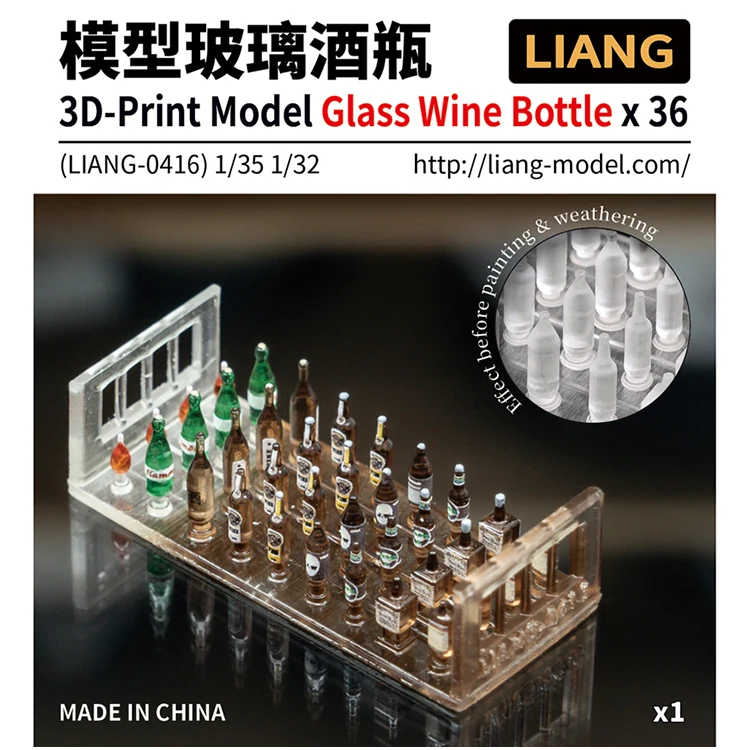 LIANG Model Scene Accessories 0415/0417 Model Mineral Water Bottle Glass Bottle Milk Box Decoration 4