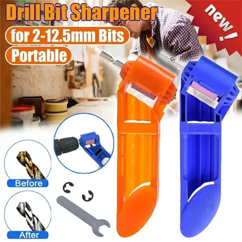 Drill Bit Sharpener 2-12.5mm Portable Corundum Grinding Wheel Drill Sharpener Grinder Twist Drill Bit Powered Tool Parts