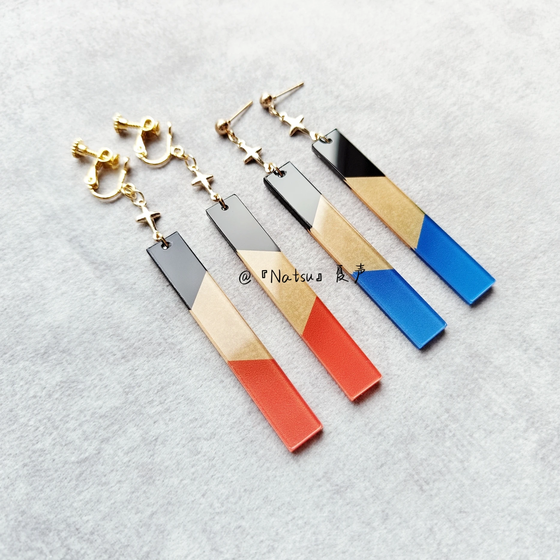 YouTuber Hoshimati Suisei Vtuber Cosplay Earrings Ear Clip Eyeglasses Eyewear Halloween Costume Accessory Prop