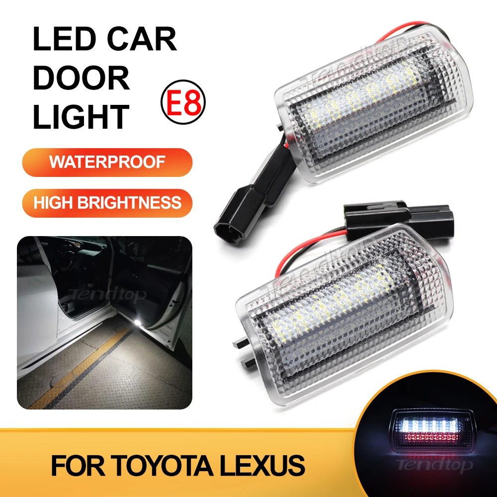 

2pcs White +Red LED Courtesy Door Light For Toyota Land Cruiser 200 Series 150 Series Prado MK4 J150 for Lexus ES240 IS250