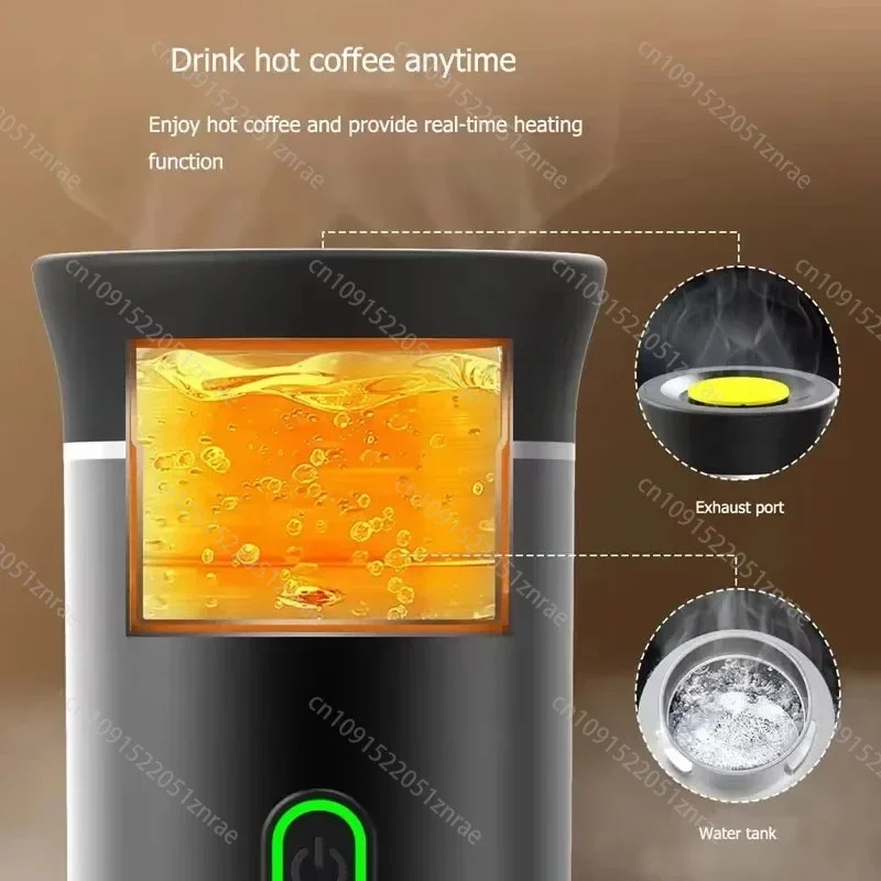 Portable Wireless Espresso Coffee Maker Electric Coffee Machine Automatic Heating 19Bar Fit Nespresso Capsule Pods Ground
