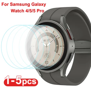 1-5 шт. закаленное стекло для Samsung Galaxy Watch 5 Pro 45 мм Водонепроницаемая закаленная Защитная пленка для часов 4/5 40 мм/44 мм