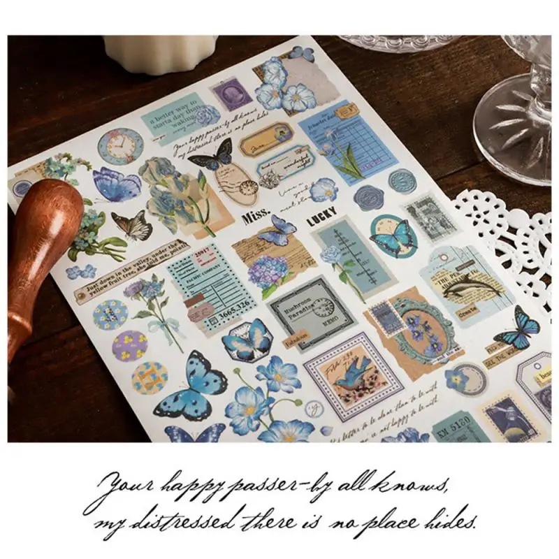 1 ~ 10 Stuks Kaartliefhebber [Vlinder Tuin Serie] Vintage Journal Stickers Washi Papieren Sticker Plakboek