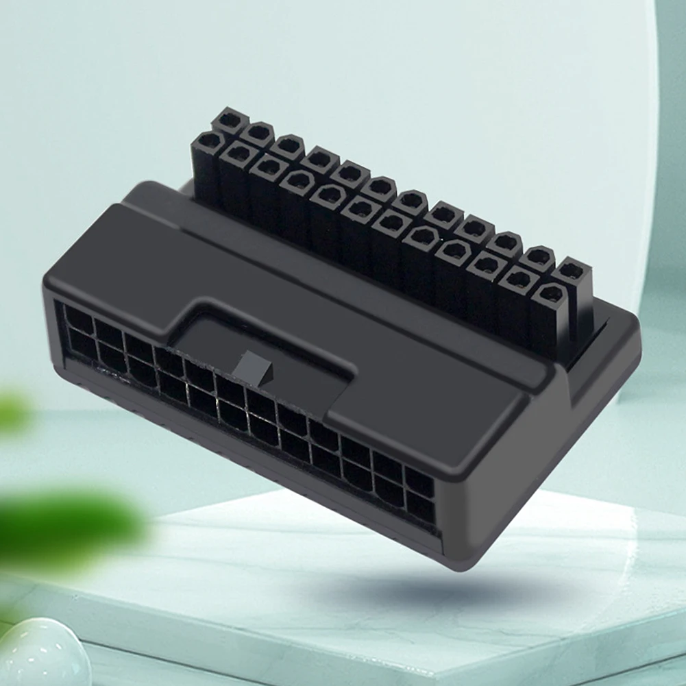 데스크탑 PC 메인보드용 전원 공급 장치 케이블 커넥터, ATX 24 핀-90 도 전원 공급 장치 모듈러, 24 핀 터닝 커넥터