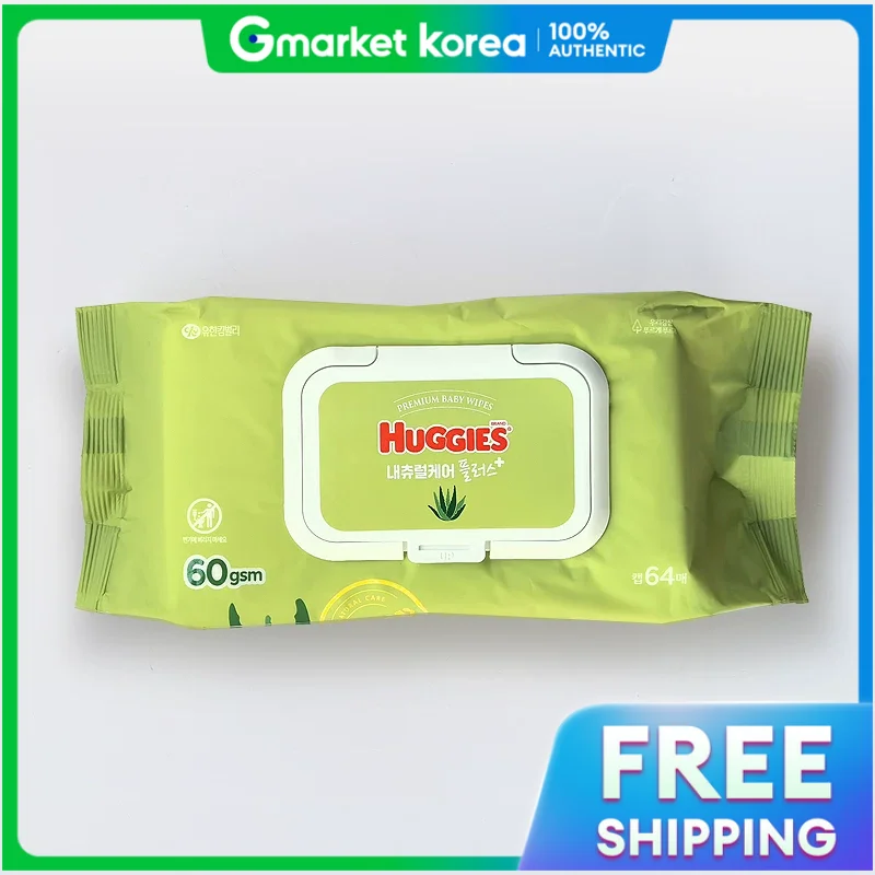 Huggies | Khăn Ướt Dập Nổi Huggies Bột Giấy Tự Nhiên 282g × 6 Gói